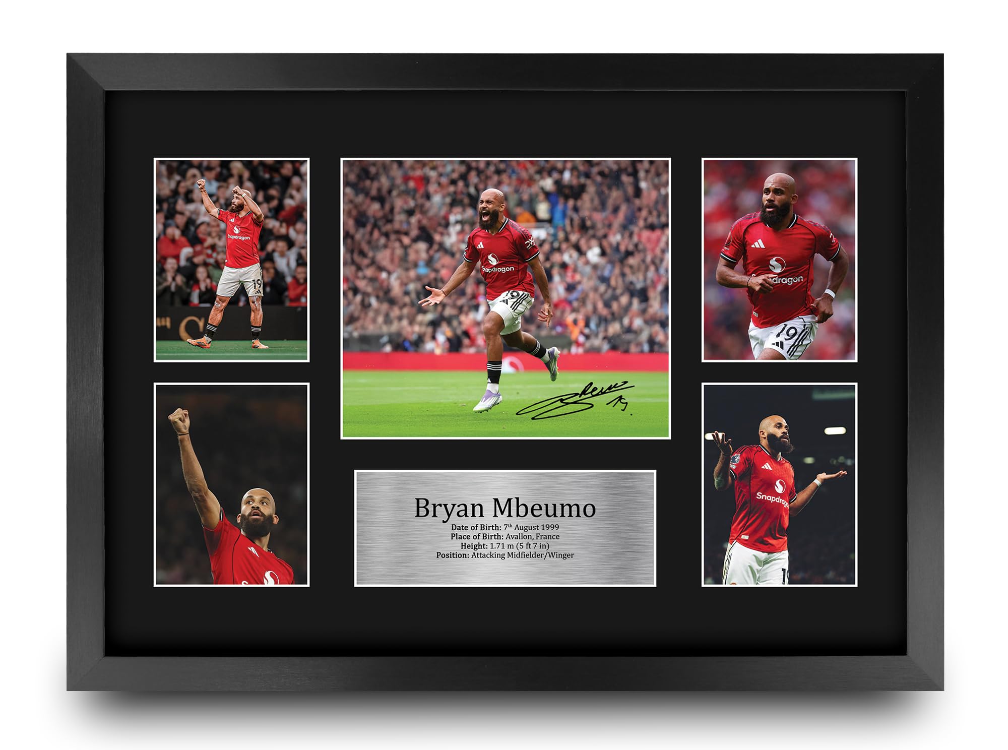HWC Trading Bryan Mbeumo Gifts Printed Signed Autograph Picture for Soccer Fans and Supporters - 16" x 12" Framed-image-39