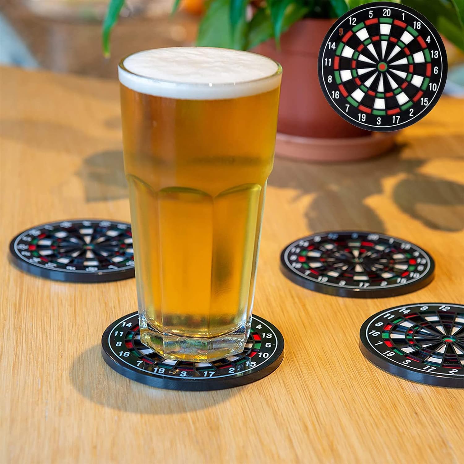 4 PCS Posavasos, Posavasos para Bebidas, Posavasos Divertidos Lavables, Resistentes al Calor para Tazas de Café, Jarras de Cerveza, Copas de Vino, Hogar, Bar