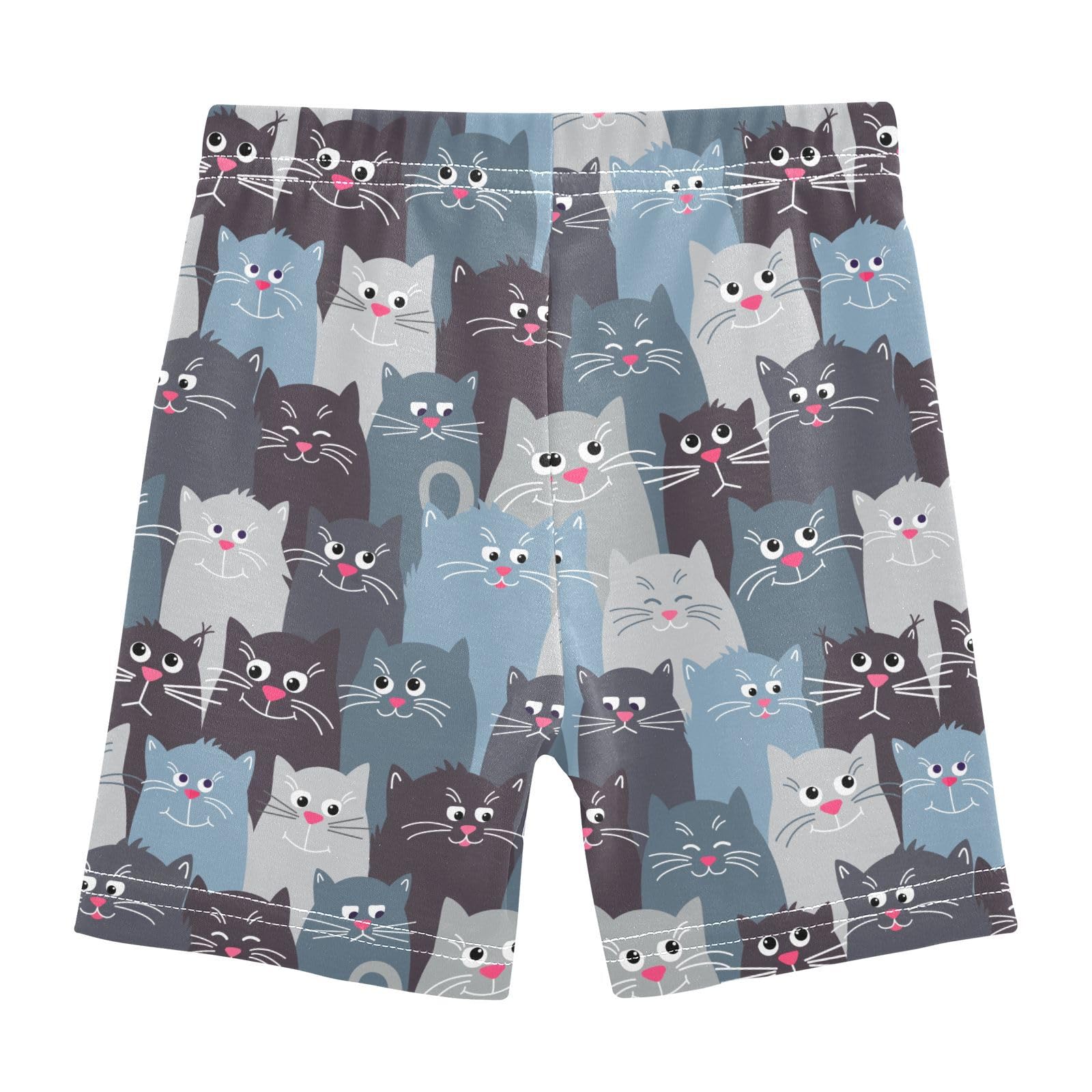 JHKKU Girls Funny Cats Shorts Cotton Cartwheel Bike Kids Biker Under Dress Dance Short Girl Clothes 8Y