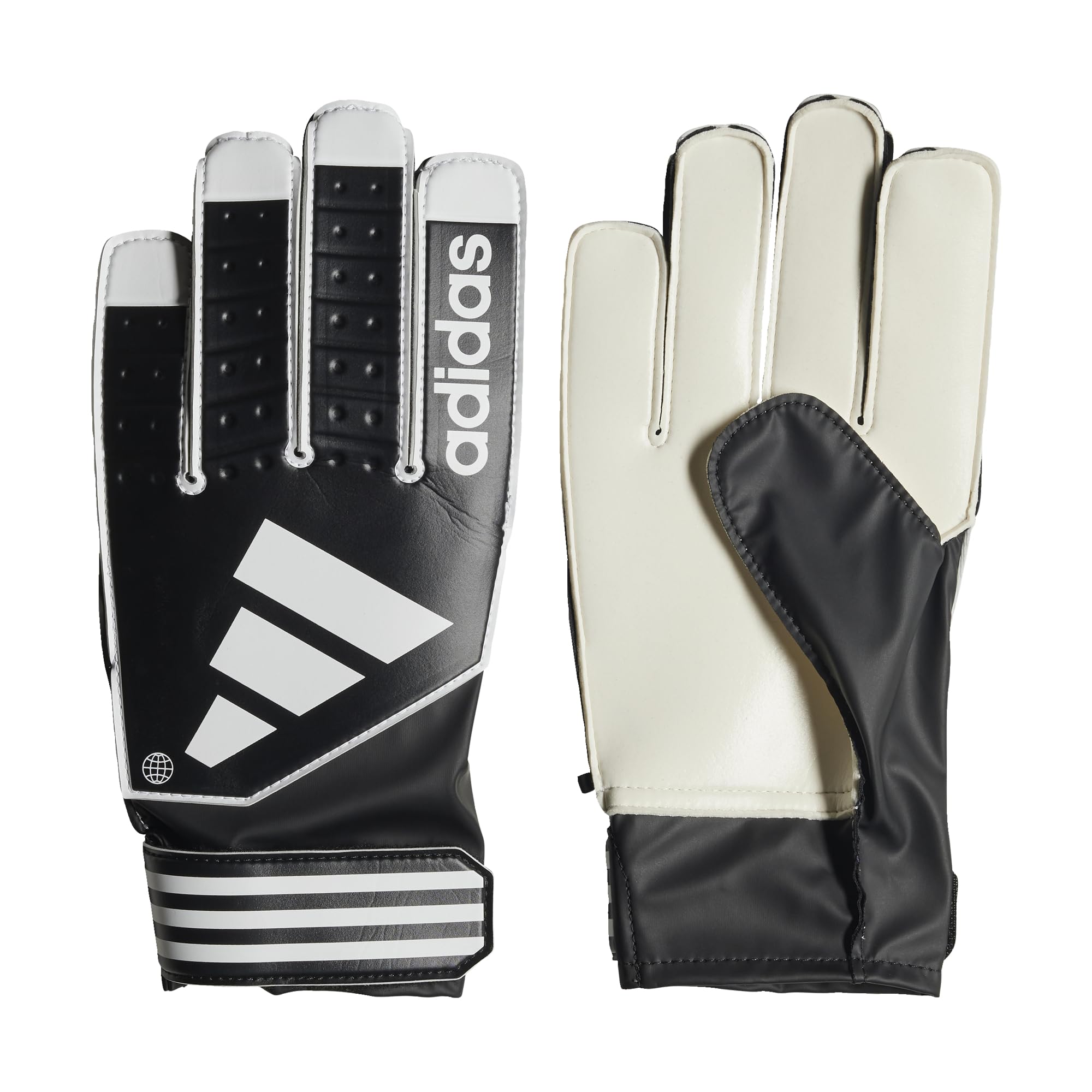 adidas Unisex Goalkeeper Gloves (W/O Fingersave) Tiro Gl CLB, Black/White/Black, HN5610, Size 7