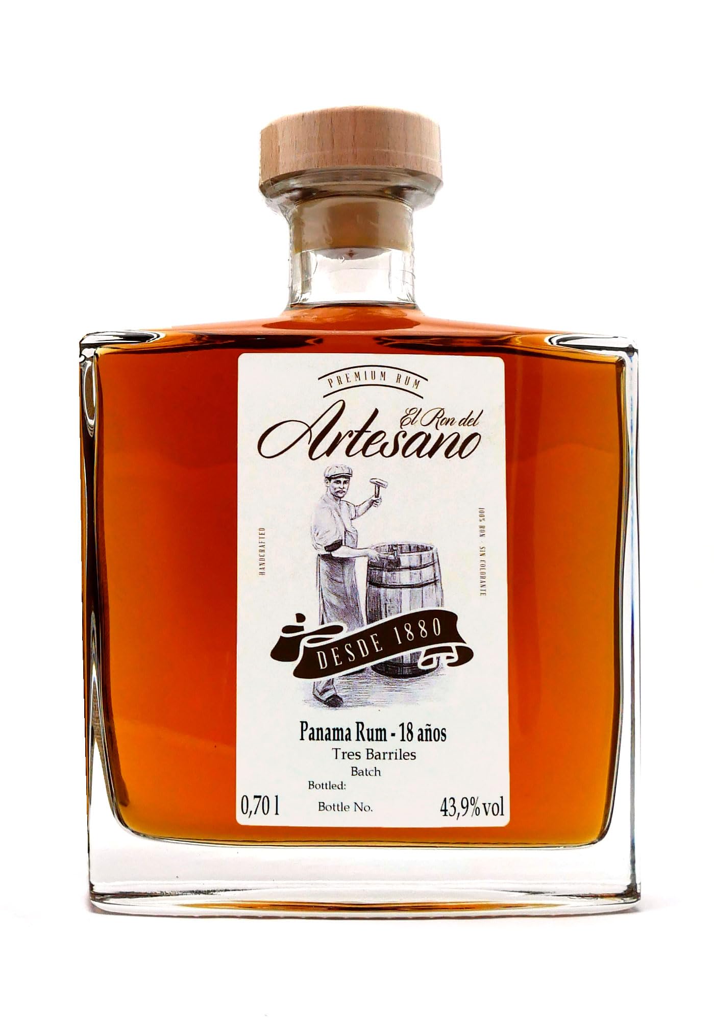 Rum I El Ron del Artesano I Tres Barriles Cask I 18 Jahre I fassgereift I ohne Aromazusätze I 43,9% vol I 700ml