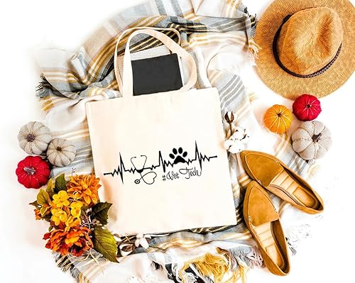 Miniatura 7 de Vet Tech - Bolsa de lona para mujer, estética, medicina veterinaria, reutilizable, bolsa de compras para el hombro, regalo divertido