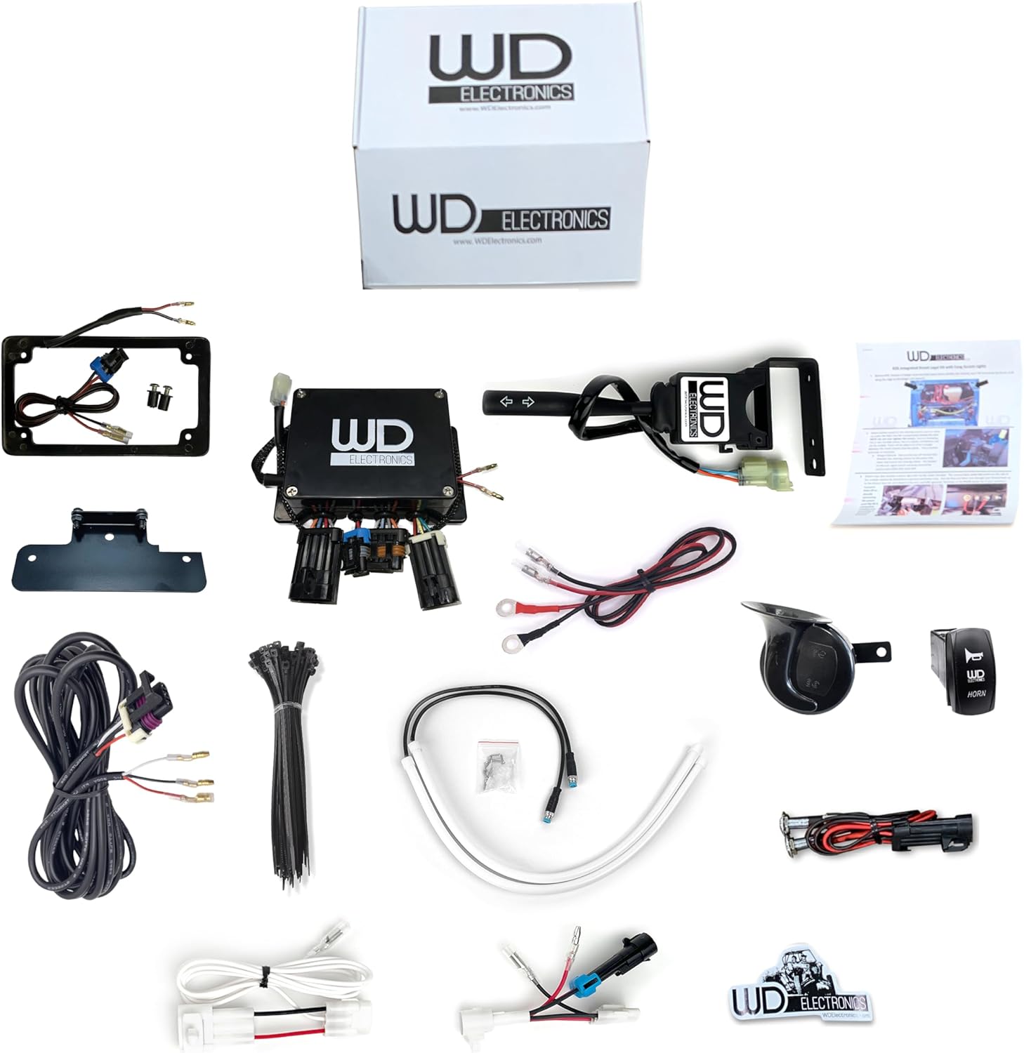 WD Electronics Compatible with 2024+ Kawasaki Ridge Model, Street Legal Turn Signal Kit, Easy Install Plug and Play With Switch (Sequential)