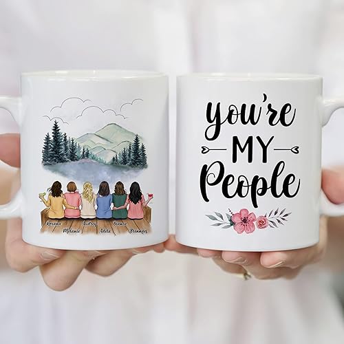 Miniatura 21 de Gossby Taza de café personalizada para mejor amiga, regalo personalizado para mejor amiga con diseño, nombre, Navidad, cumpleaños, regalo de amistad