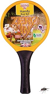 Zero In Bug Bat Electric Fly Swatter - Fly Zapper Racket for Indoor and Outdoor Use - Portable Electric Bug Zapper for Killing Flying Insects - Battery Operated