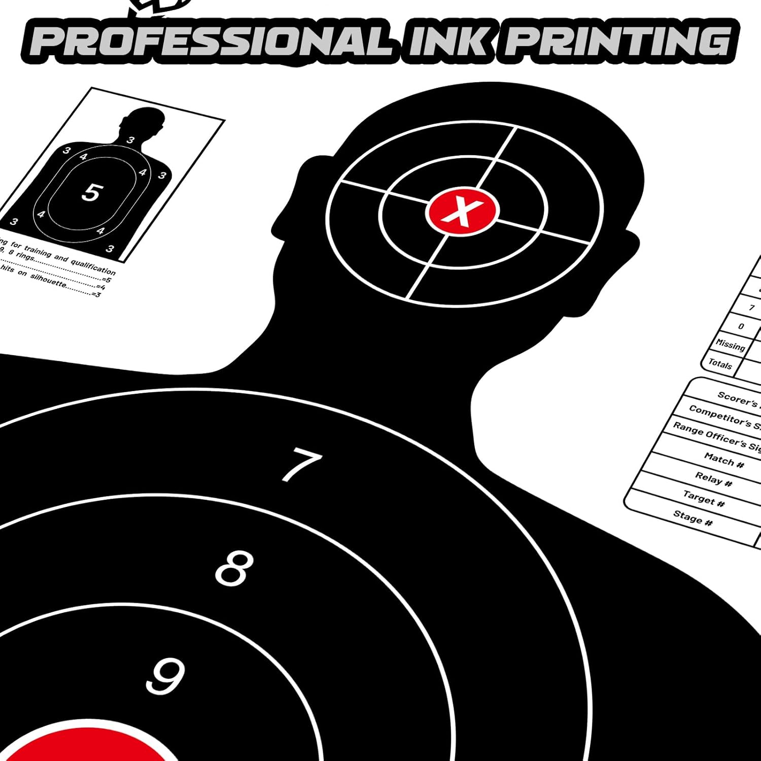 Highwild Shooting Range Silhouette Paper Target - 23X35 Inches - Suitable for Handguns, Rifles, Airguns, BB Guns