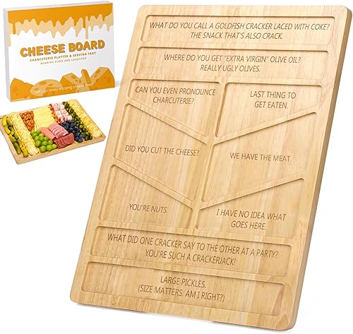 Divertidas tablas de charcutería con chistes, platos grandes de madera para entretenimiento, regalos de boda para parejas, regalos de inauguración