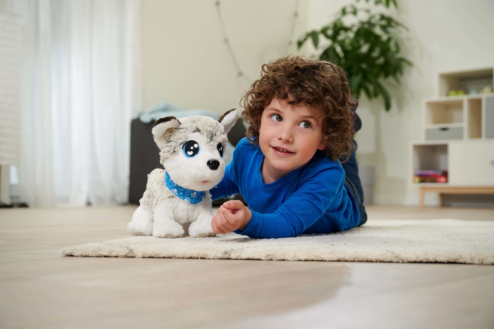 Simba - Chi Chi Love Happy Husky, 105890050009, +3 anni, 30 cm, interattivo, risponde a 12 coman di, 60 suoni