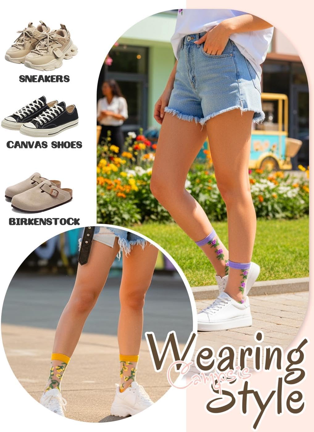 Campsis Women Sheer Socks Sheer Ankle Socks for Women and Girls - Image 4