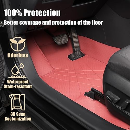 Miniatura 9 de EKR Juego completo de alfombrillas de automóvil de ajuste personalizado para Honda CRV 2023 2024 - Manta de cuero sintético Plus (negro)