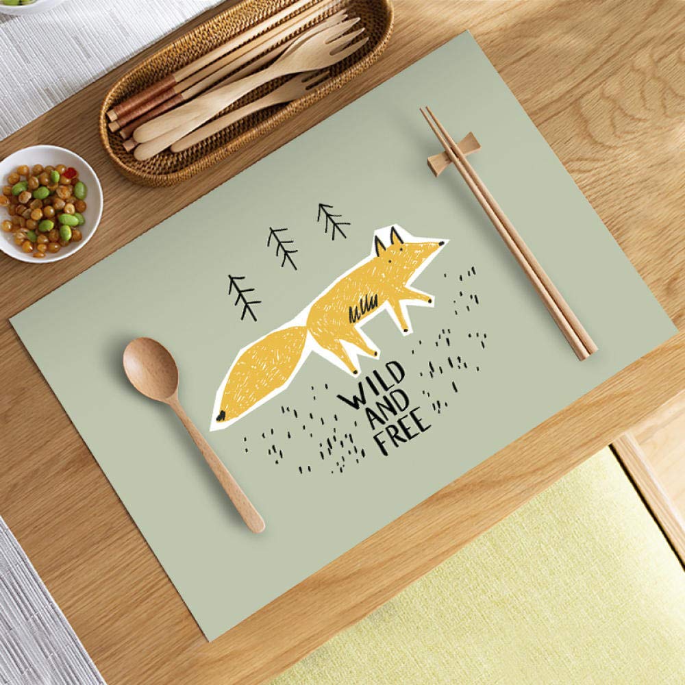 Lklnkvl Yr9 9 Placemats, Tasteless Waterproof Table Mat Western Cloth Coaster Student Pvc Anti-Scald Heat Insulation Home-Yr9-1_35*45Cm(,30 * 45Cm)