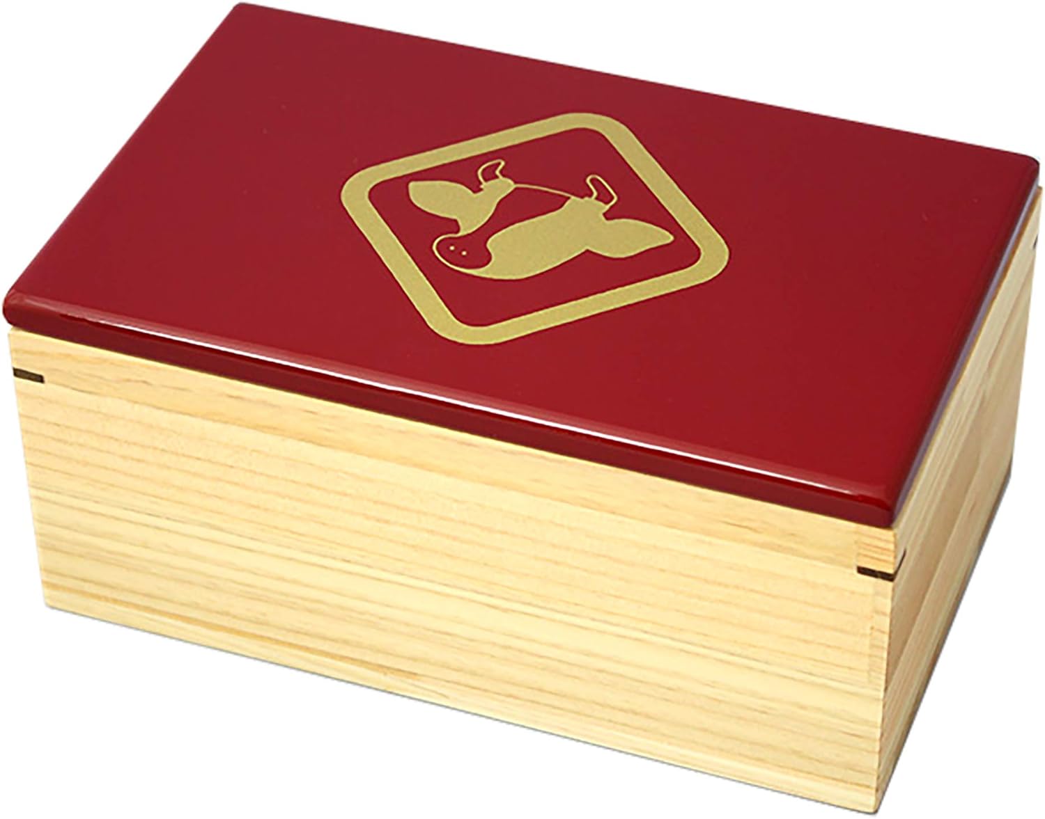 Shimayasu Butter Case, Red, Height 4.0 x Width 6.4 x Height 3.0 inches (10.2 x 16.3 x 7.5 cm)