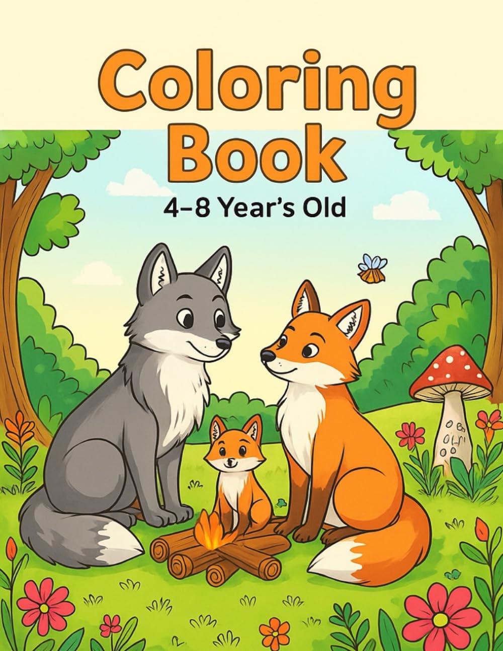 “Fun Animals Colouring Book for Kids”: “40 Easy and Cute Animal Pages for Kids Ages 3-8 | Creative, Screen-Free Fun”