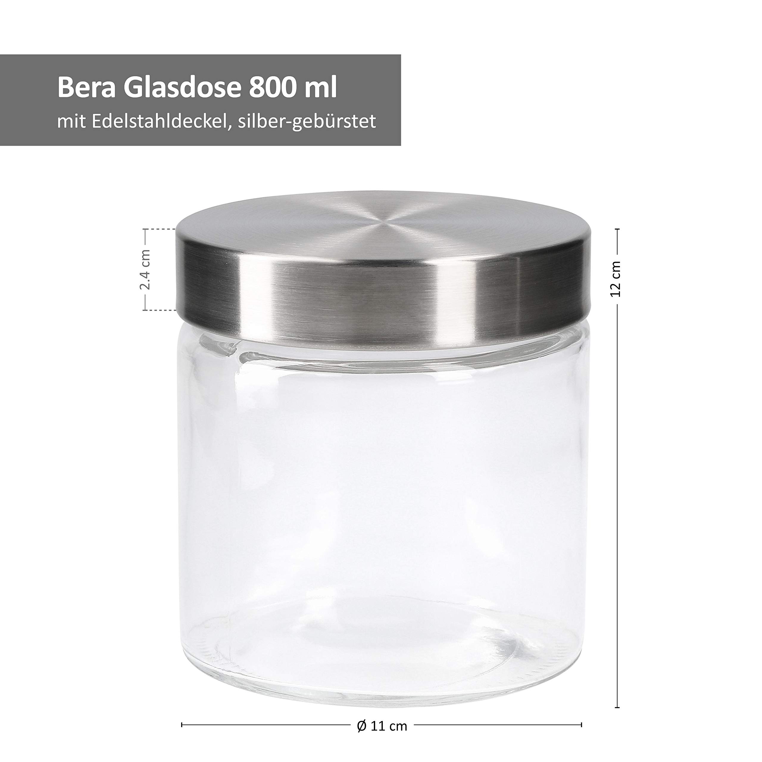 Barattolo in acciaio inox 18/10 con coperchio Kikka 10 x h9 cm | Sambonet | : contenitori e barattoli da cucina