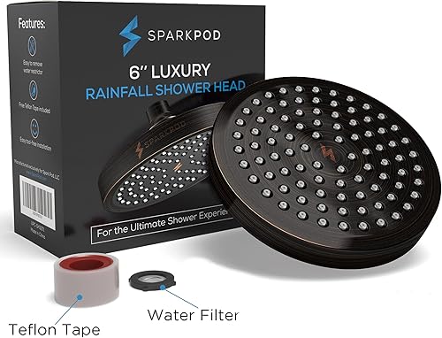 Miniatura 4 de SparkPod Cabezal de regadera  Lluvia de alta presión  Diseño de lujo de calidad premium  Instalación en 1 minuto  Reemplazo ajustable fácil de