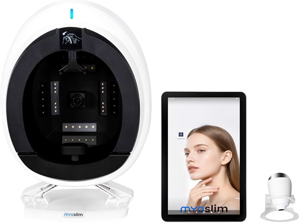 AI Skin Analyzer Machine with Hair Analysis Module | 36MP HD Facial Analyzer Machine with 8 Spectral Imaging Technology, Comprehensive Skin Analysis Device for Beauty Salons
