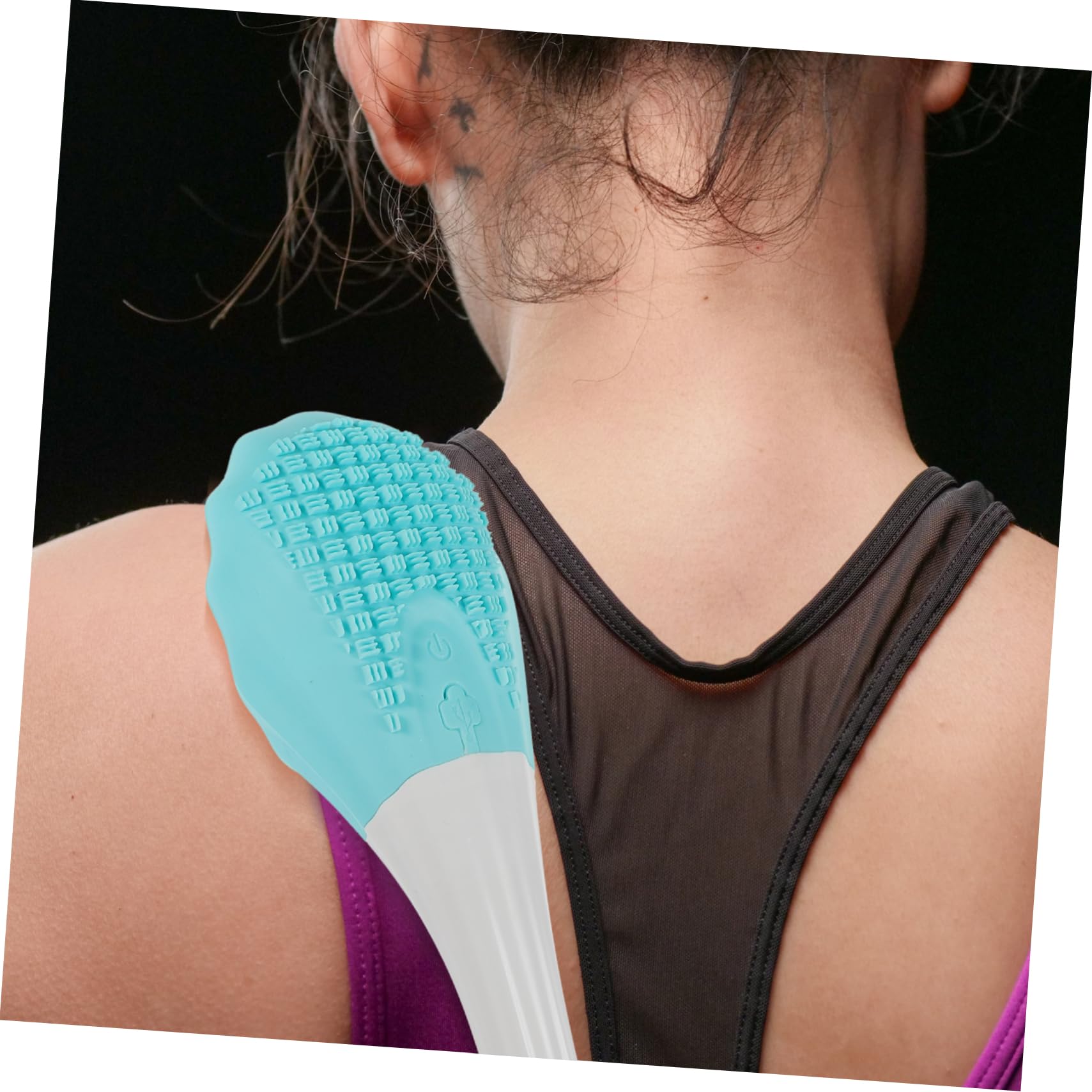 Mikinona Cepillo De Ducha Eléctrico Masajeador Para Espalda Cepillo De Baño Mango Para Hombres y Mujeres