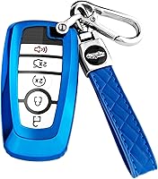 Vista 18 de Funda para llavero Ford con llavero, funda protectora para Ford Explorer Fusion Escape Edge Expedition Maverick Mustang Bronco F150 F250 F350 F450