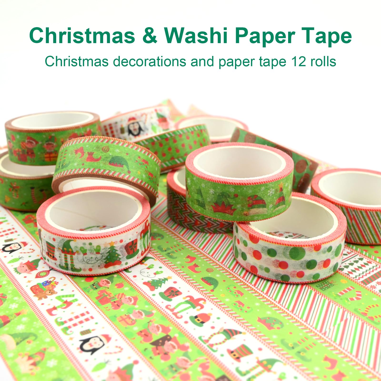 Lot De 4 Rouleaux Washi Tape – Nuit Silencieuse Bloomsical – Thème Noël – Neuf