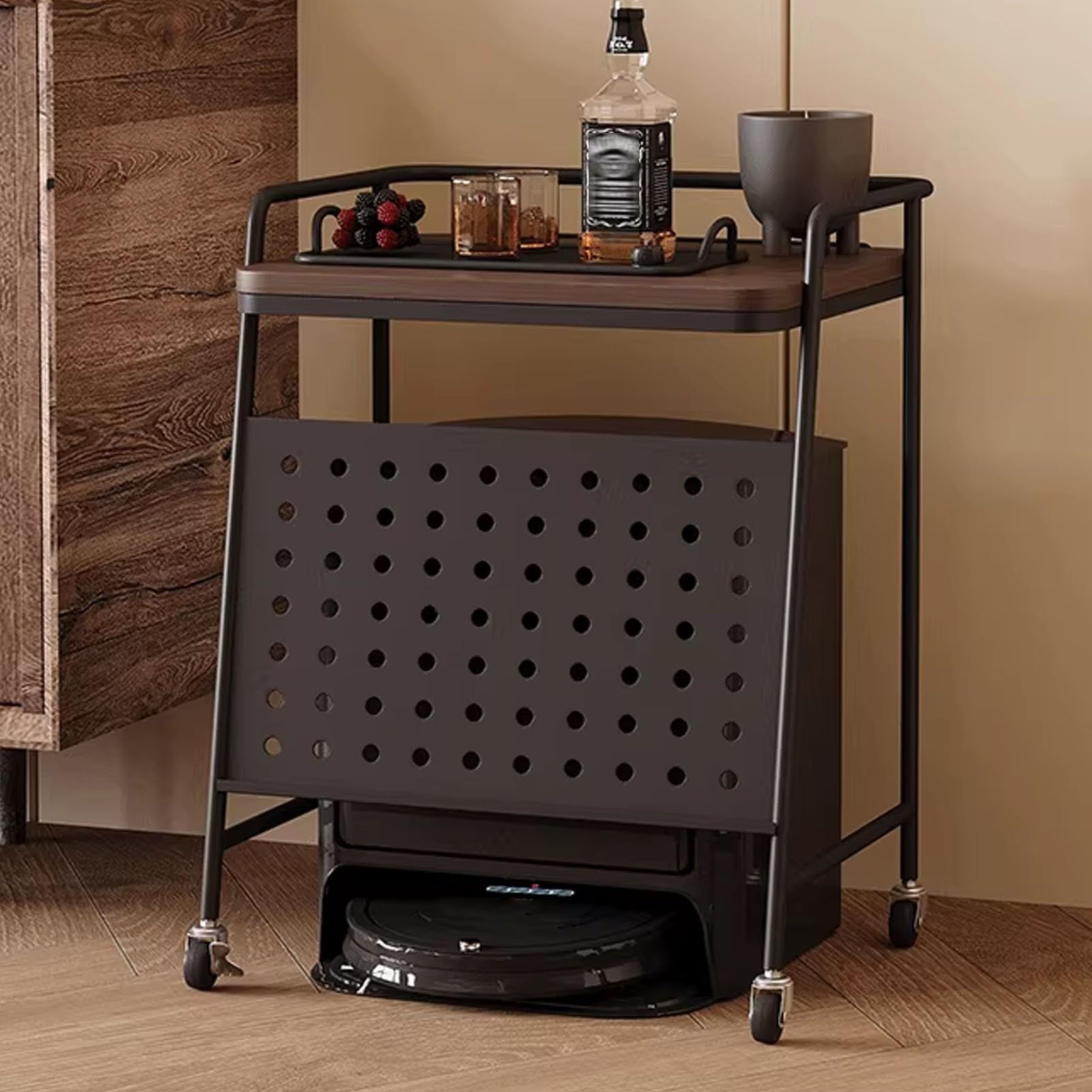 Meuble de rangement pour robot balayeur haut de gamme Nero