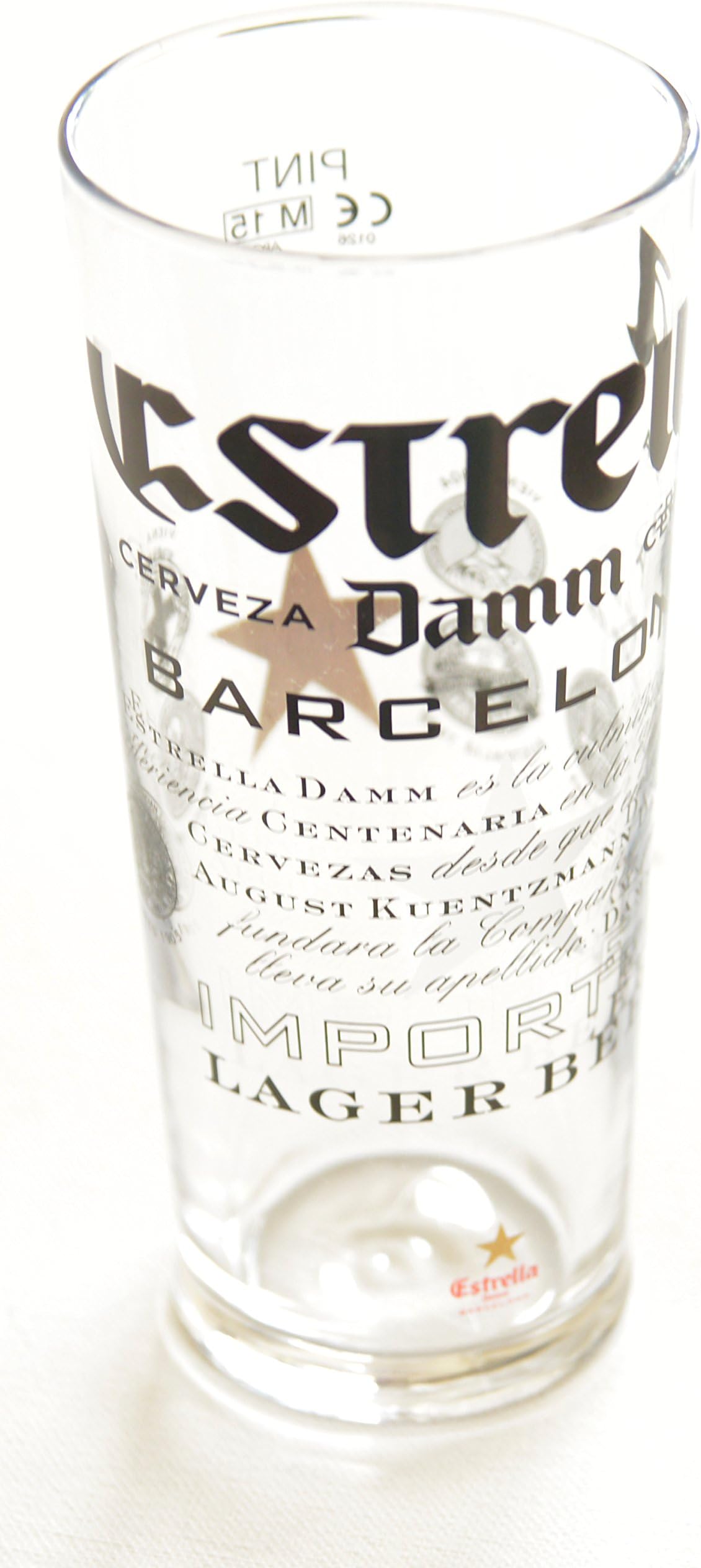 Cerveza Damm Barcelona Lager Pint Glass
