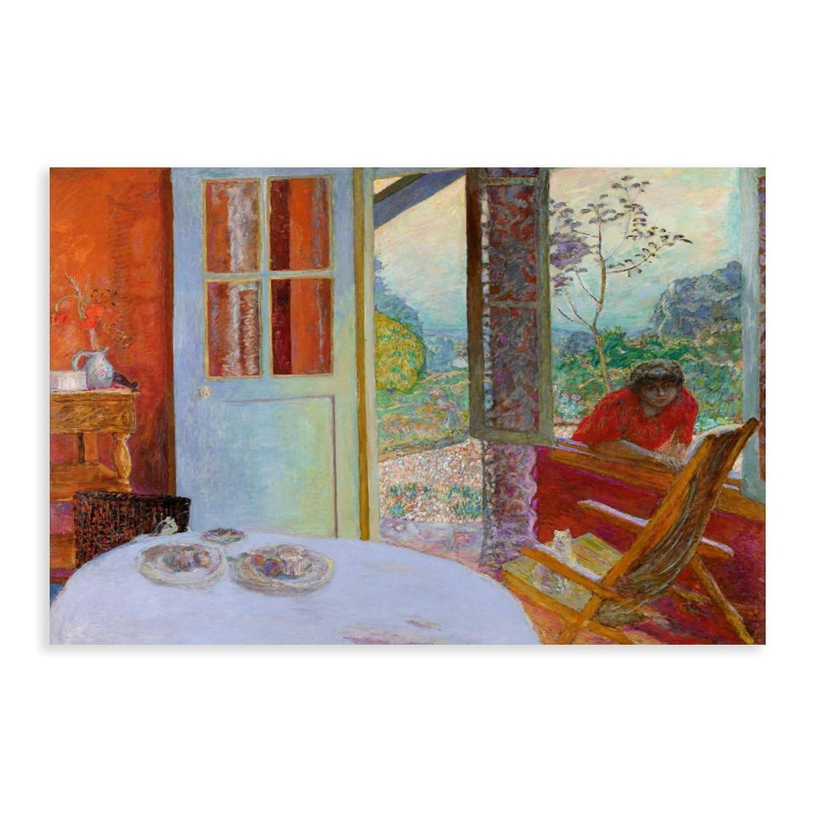 WCYB The Dining Room in The Country by Pierre Bonnard Posters Prints Canvas Deco Paintings Wall Art Unframe 16" L X 24" W