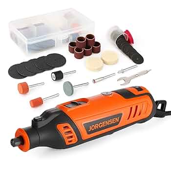 Rotary Tool Kit Variable Speed With Flex Shaft, 61pcs Accessories And Carrying Case For Grinding Cutting Wood Carving Sanding And Engraving