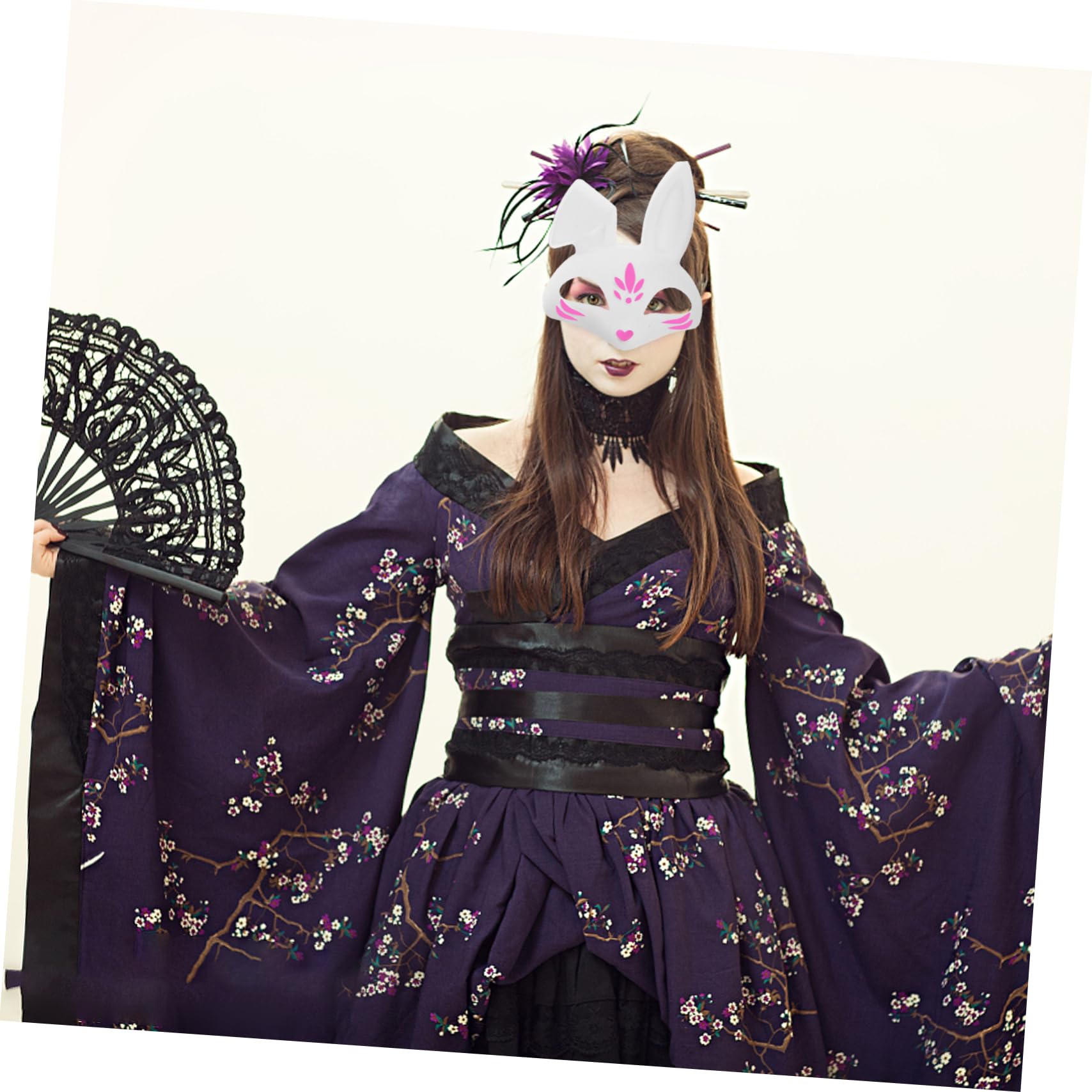 TOYANDONA 12pezzi Maschera Animali Vuota Per Halloween Di Maschere Per Cosplay Di Volpe e Coniglio Ottime Per Feste e Decorazioni Creative