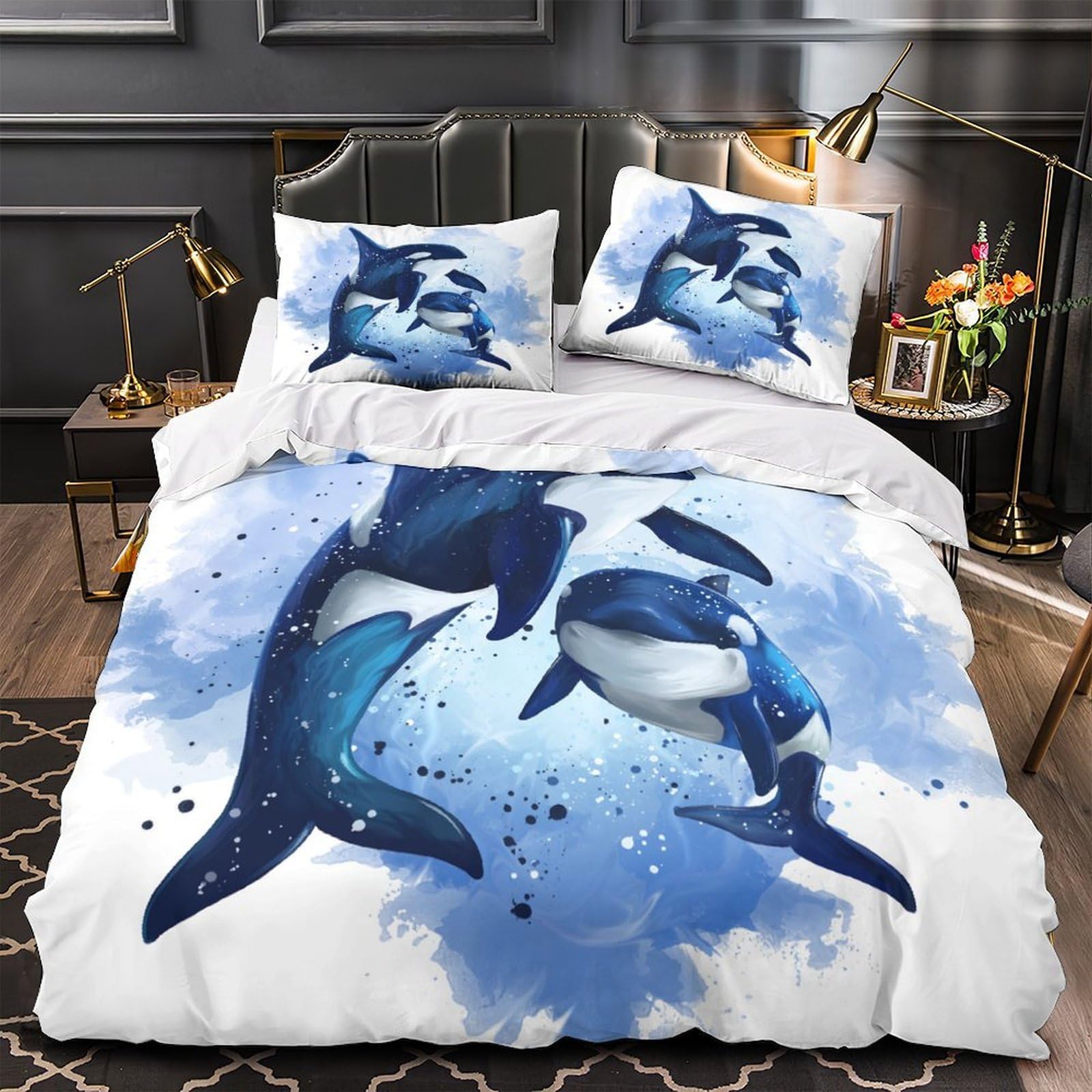 Parure de lit camion vintage pour chambre de couple originale et grand lit confortable 3D