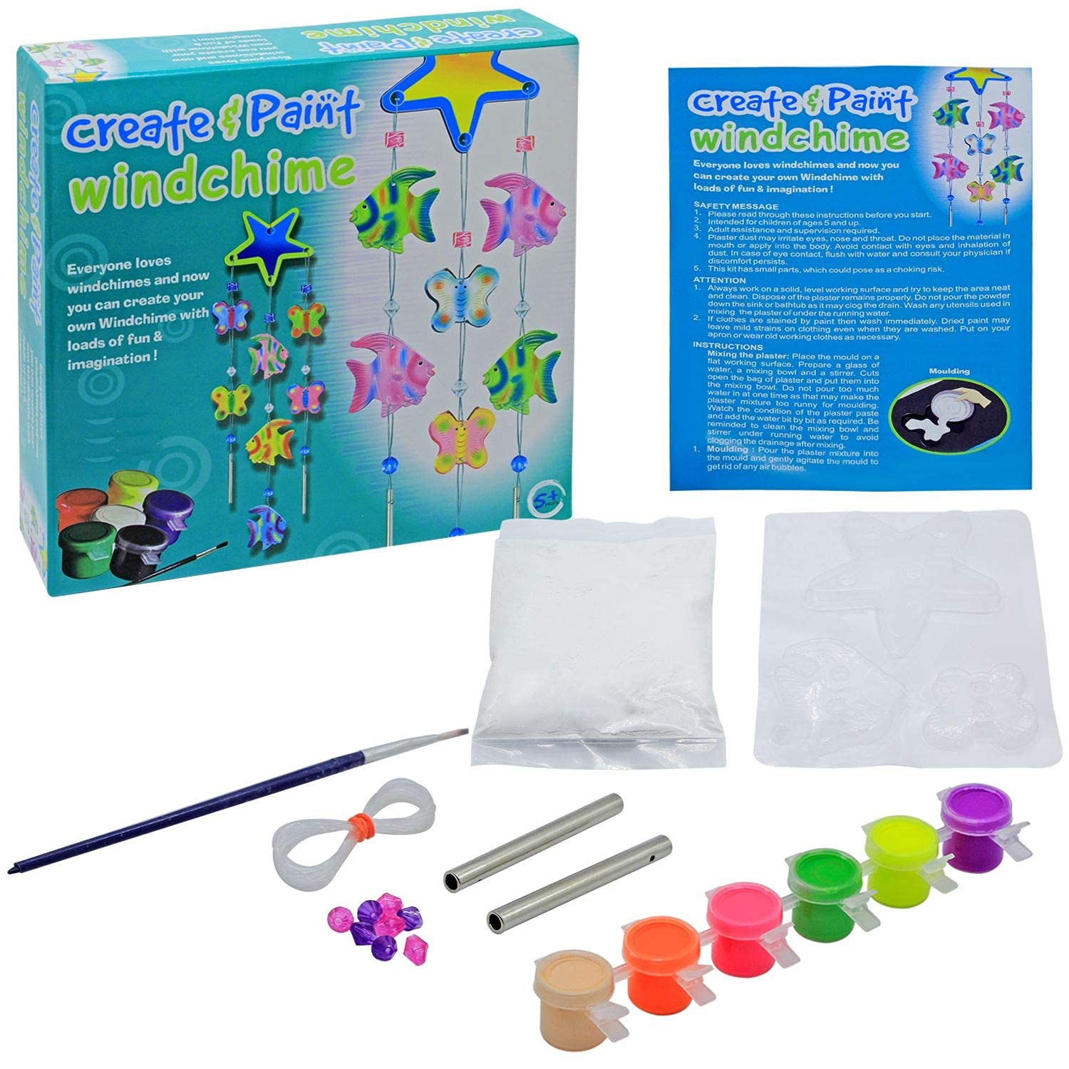 NEO9- Create & Paint Windchime | Create Your own windchimes Art & Craft Kit for Kids 5+ Years (B0D8135TZX) Amazon Price History, Amazon Price Tracker