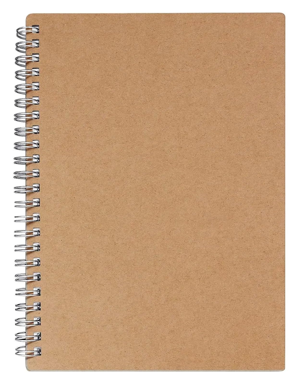 Notizbuch Kraft Softcover Notizbuch Spiralbindung Notizblöcke Tagebuch Notizbuch Planer 140 Seiten/70 Blätter Drahtgebundenes Notizbuch(Brown,A5)