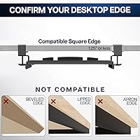 Vista 7 de VIVO Bandeja pequeña para teclado, extraíble debajo del escritorio con sistema de montaje de abrazadera C extra resistente, 20