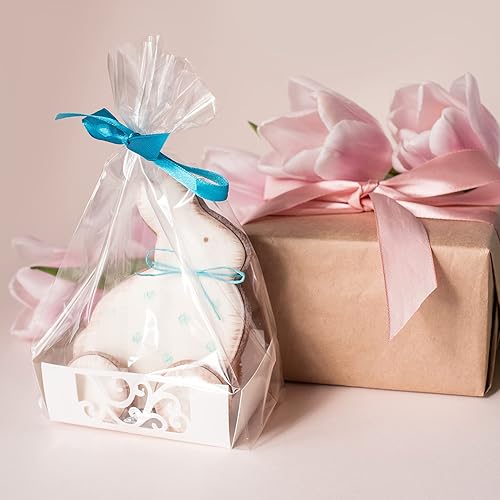 Miniatura 3 de Yotelab Bolsas de celofán de 12 x 18 pulgadas, 20 bolsas de regalo de celofán transparente