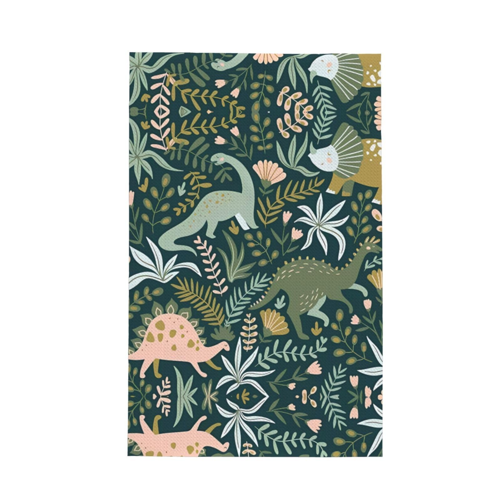 Samlng Black Cute Dinosaur Waffle Kitchen Towel Set - Tea Towels With Hanging Loop - Ideal For Bathroom, Household Chores, And Décor