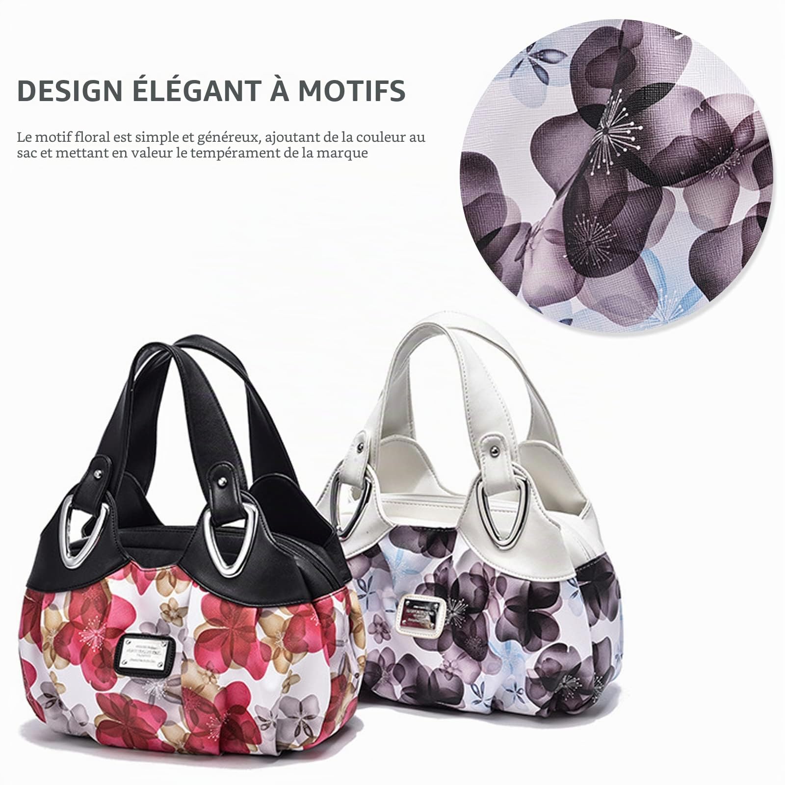Nicole&Doris Sac à Main Épaule Bandoulière Mode Femme en Cuir PU Sacs portés Main Sacs à Main portés Main