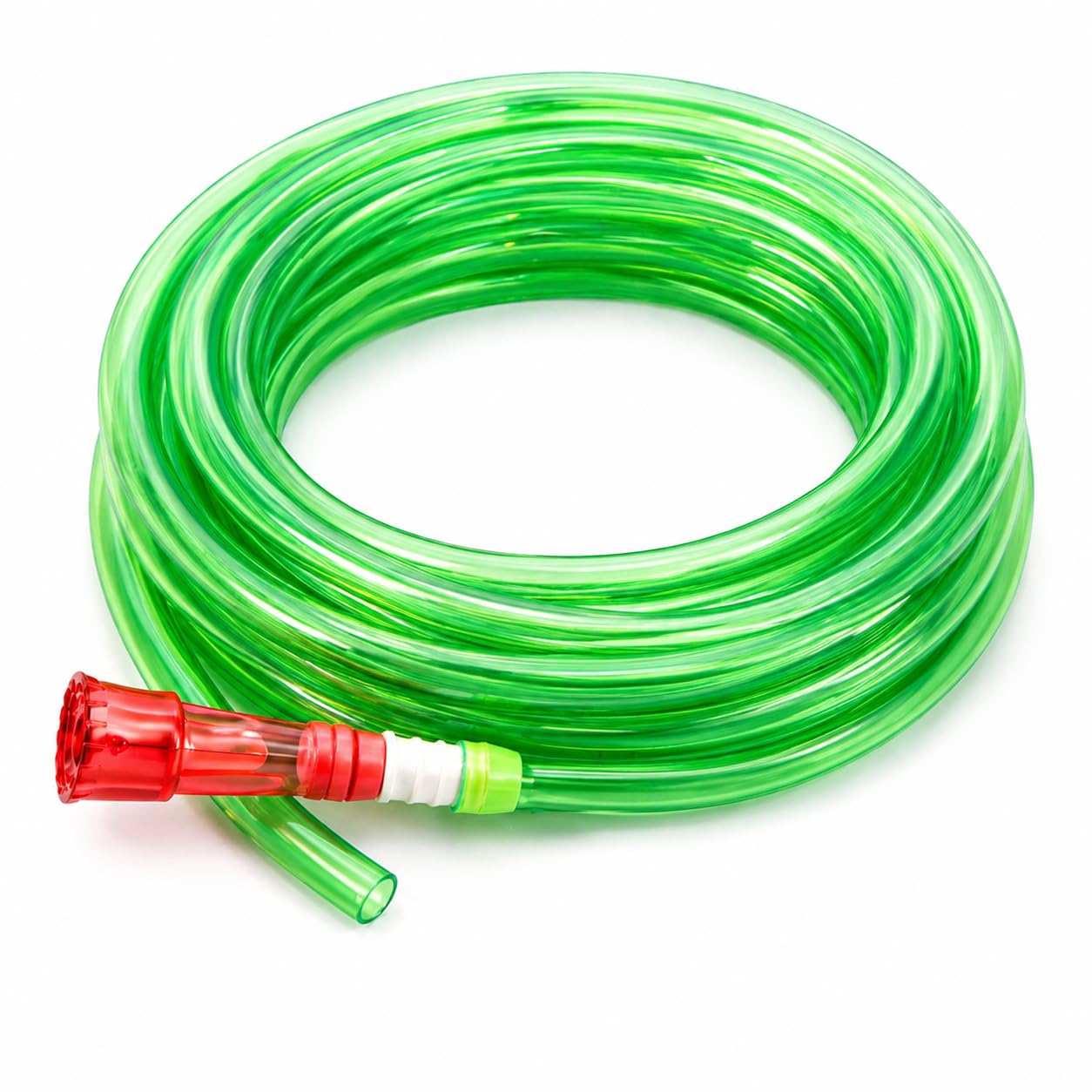 1/2 Inch 19.68 feet (6 meter) Garden Hose Pipe with Rubber Tap Connector | Lightweight Flexible PVC Water Pipe for Home Use (Transparent Green)-image-38
