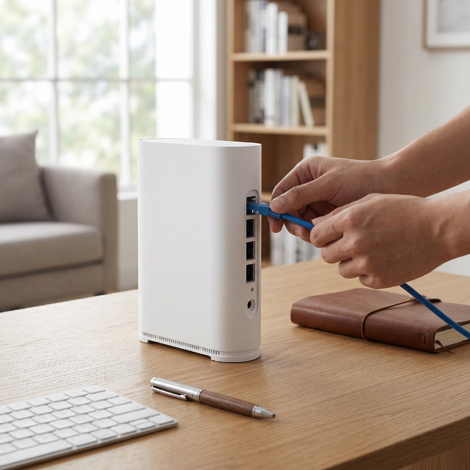 AMONIDA Routeur WiFi 5G CPE Routeur Gigabit LTE Double Bande pour Usage Domestique et Industriel Noir 190x135x52mm