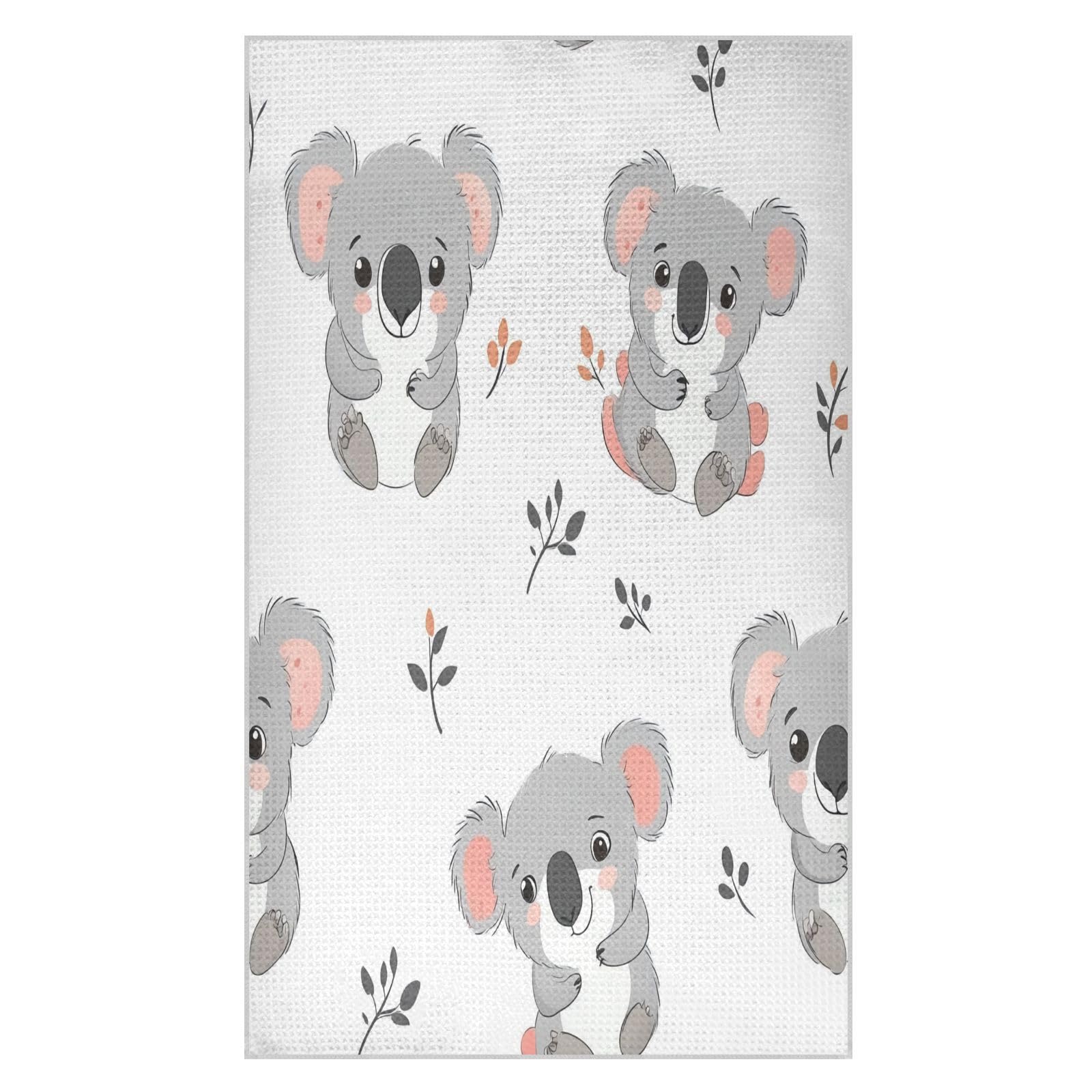 BURSTDDY Cartoon Koala Kitchen Towels,Absorbent Dish Towels 1 Pack