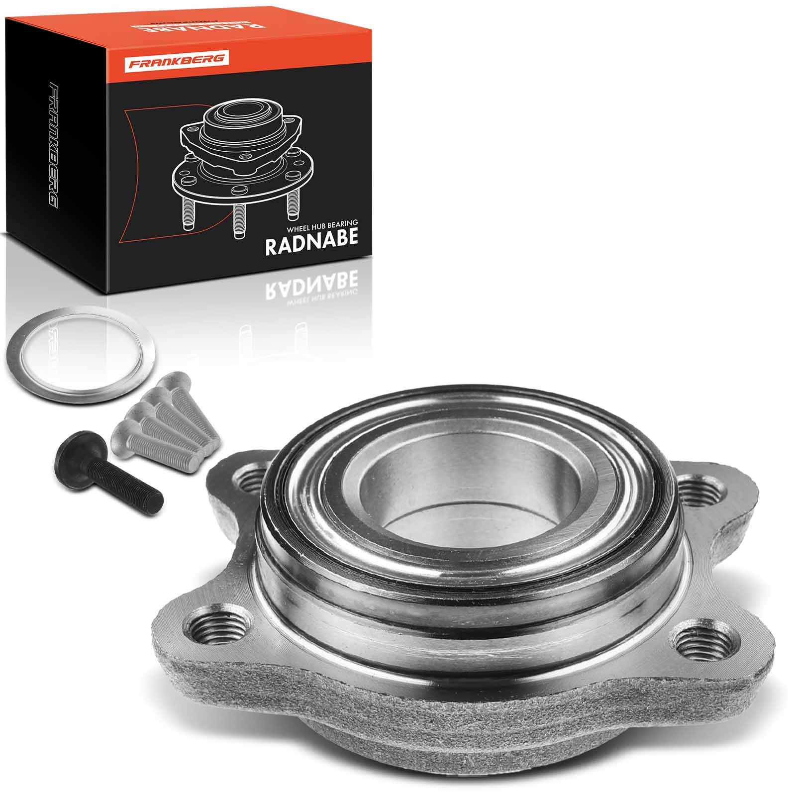Frankberg Cuscinetto ruota Set di cuscinetti ruota Asse Anteriore Compatibile con A4 8E2 A4 Avant 8E5 Exeo ST 3R5 A6 4B2 4B4 A4 Avant 8ED Replace# 4D0407625D