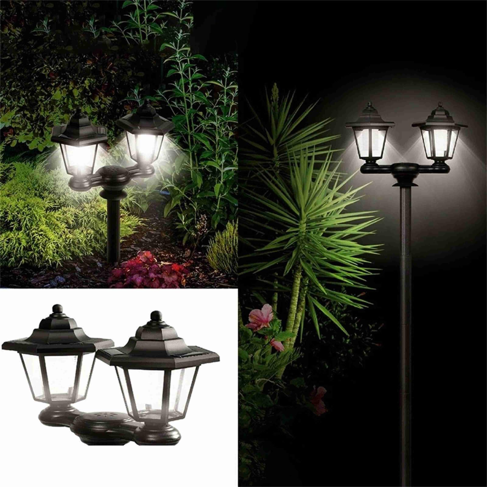 Buy Onlyliua58" Outdoor Lamp Post Lights, Two Post Headlights Solar