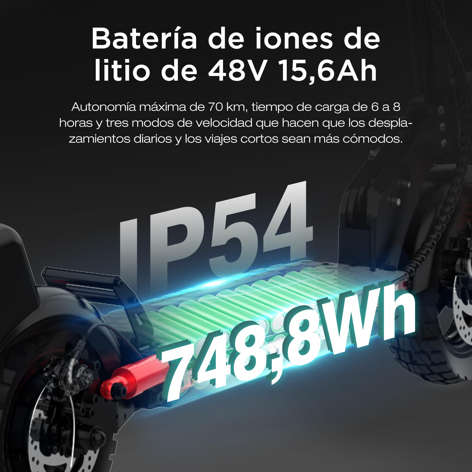 HITWAY Patinete Eléctrico Adultos 10 Pulgadas, Motor 1200W, Autonomía 90-110 km, Batería 15.6-27Ah, E Scooter Plegable, Velocidad Máxima 25KM/H, Neumáticos Sin Cámara de Aire, Indicadores, App
