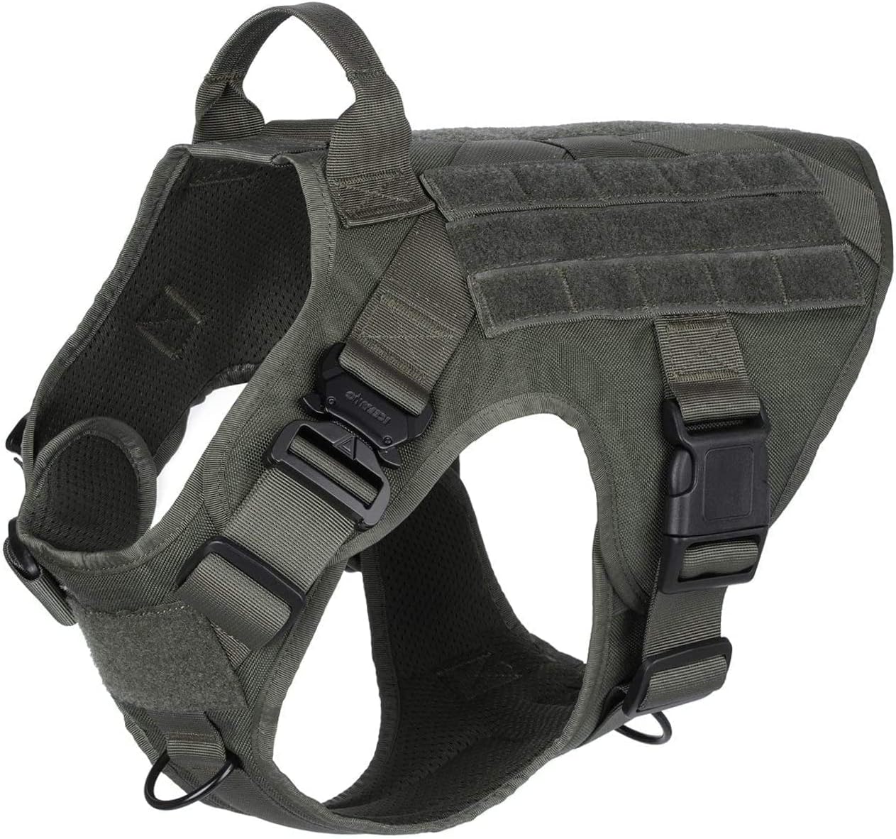 ICEFANG Tactical Dog Harness, Front Leash Attachment Clip, L (Neck18