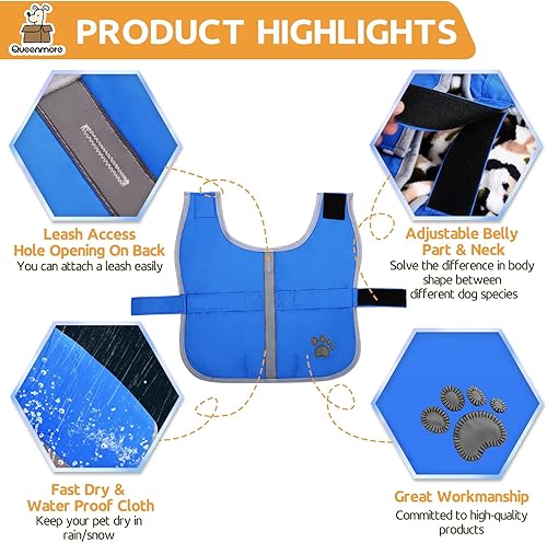 Miniatura 3 de Chamarra para perros, para climas fríos, reversible, forro polar para Invierno, chaleco, para mascotas, impermeable,, S, Azul