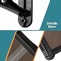 Vista 10 de MCombo 39.8" x 37.8" Toldo de ventana de policarbonato para exterior, lámina hueca para puerta de patio, 6055-4040 (Tablero marrón con soporte negro)