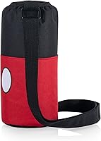 Vista 5 de Picnic TIME Disney Mickey Mouse Shorts Shorts Bottle Cooler, Water Bottle Holder, Insulated Water Bottle Cooler Bag, (Black with Red Pattern)