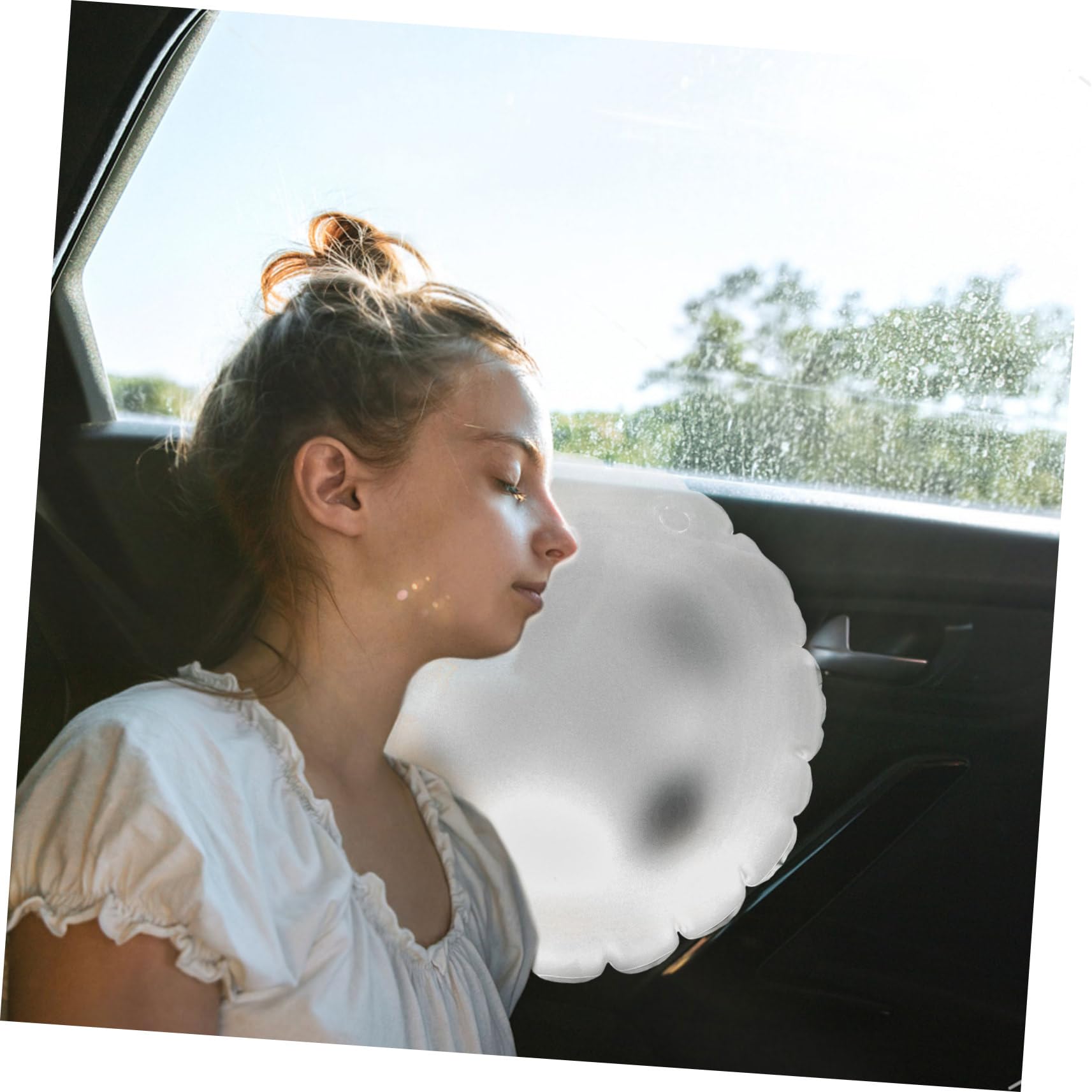 Amosfun 2 Pezzi Di Cuscino Da Viaggio Con Inserto Gonfiabile Per Campeggio Collo E Auto