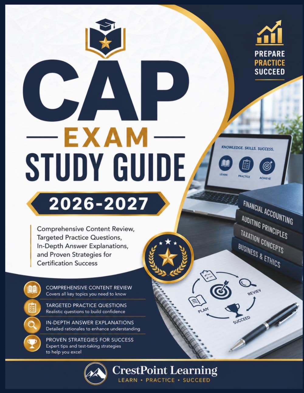 CAP EXAM STUDY GUIDE: Comprehensive Content Review, Targeted Practice Questions, In-Depth Answer Explanations, and Proven Strategies for Certification Success