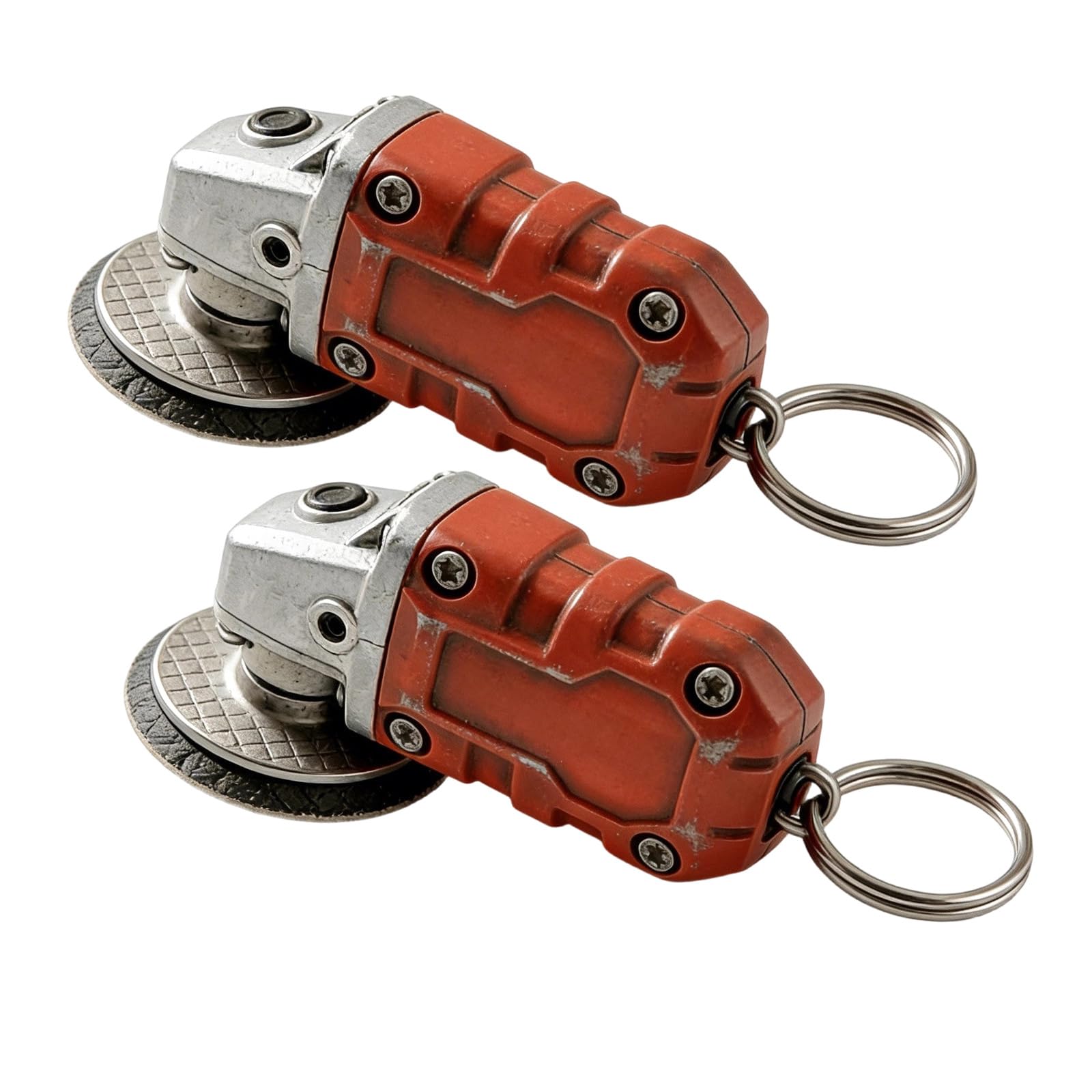 Mini brelok do kluczy, 2 w 1, mini szlifierka, narzędzie do wygładzania w podróży, narzędzie do polerowania, kolekcjonerskie akcesoria do kluczy, prezent dla entuzjastów sprzętu i fanów aktywności na