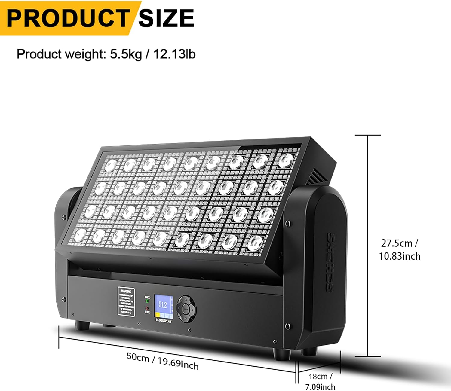 SHEHDS 200W Moving Head Strobe Light, 648x5050RGB and 36xWarm White LEDs, Wash & Beam Effect, DMX512/Sound/Auto Mode, Stage Lighting for DJ Party Bar Wedding