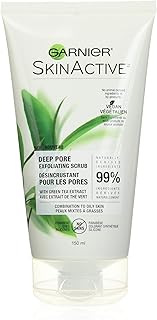 Exfoliante facial, Garnier Skinactive, con té...